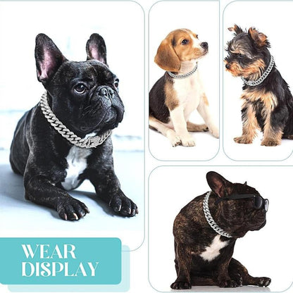 Best Adjustable Diamond & Rhinestone Pet Collar for Dogs & Cats - Loyal Paws