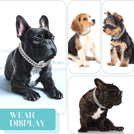 Best Adjustable Diamond & Rhinestone Pet Collar for Dogs & Cats - Loyal Paws