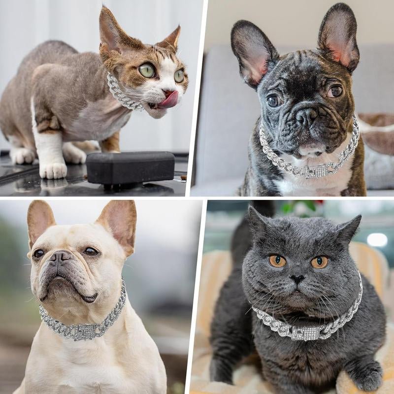 Best Adjustable Diamond & Rhinestone Pet Collar for Dogs & Cats - Loyal Paws