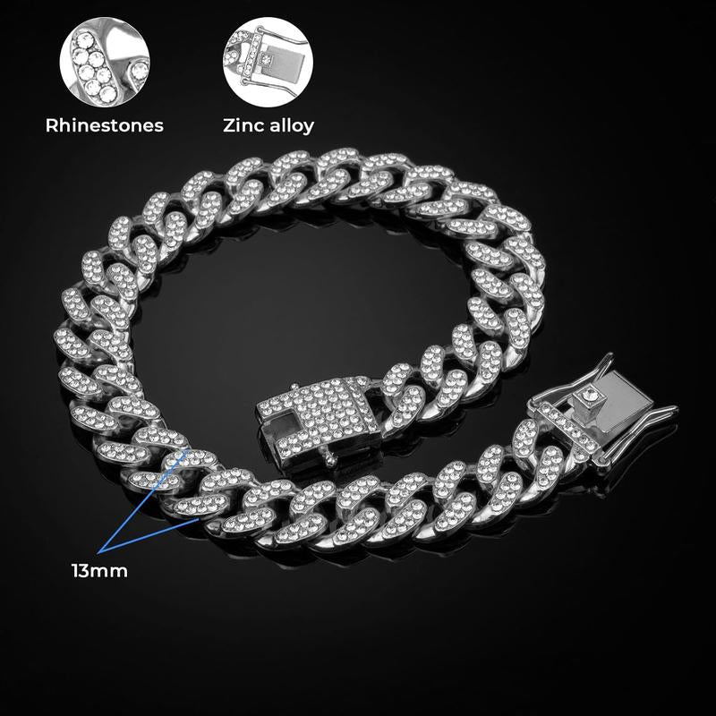 Best Adjustable Diamond & Rhinestone Pet Collar for Dogs & Cats - Loyal Paws