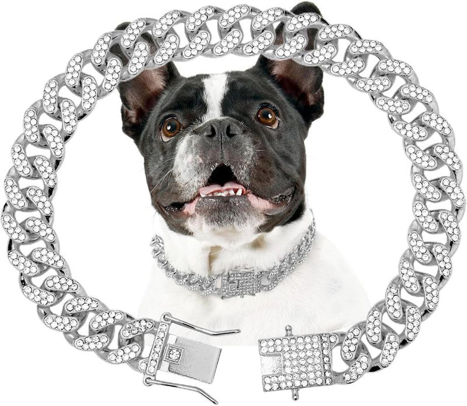 Best Adjustable Diamond & Rhinestone Pet Collar for Dogs & Cats - Loyal Paws