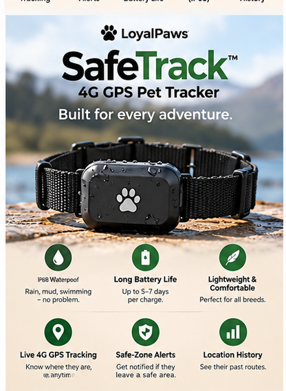 LoyalPaws SafeTrack™ 4G GPS Pet Tracker