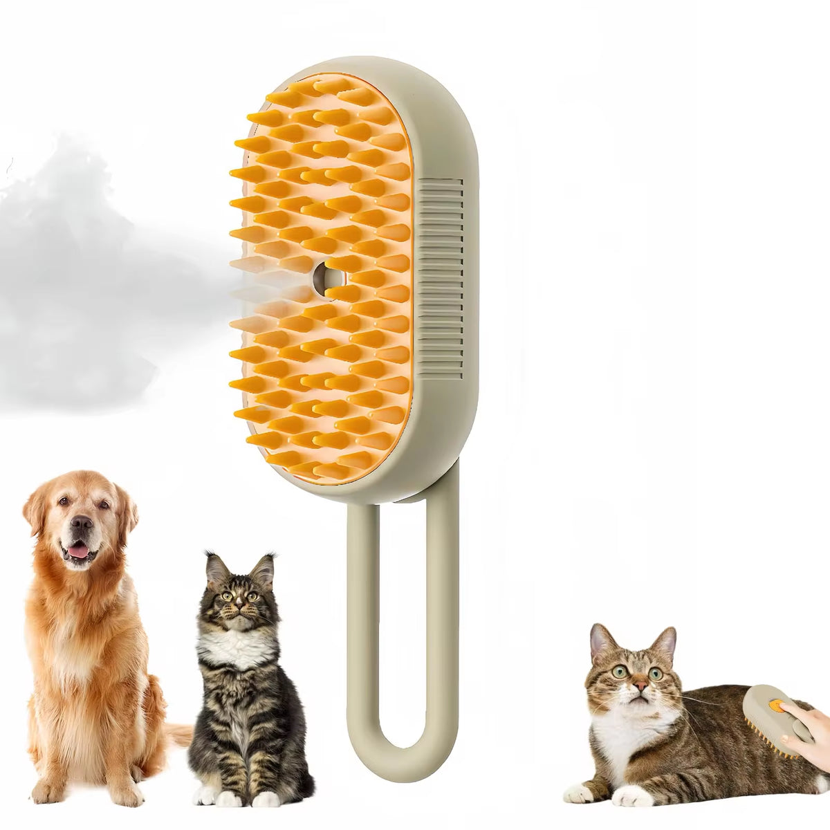 Best Electric Pet Steam Grooming Brush for Shedding Cats & Dogs - Loyal Paws