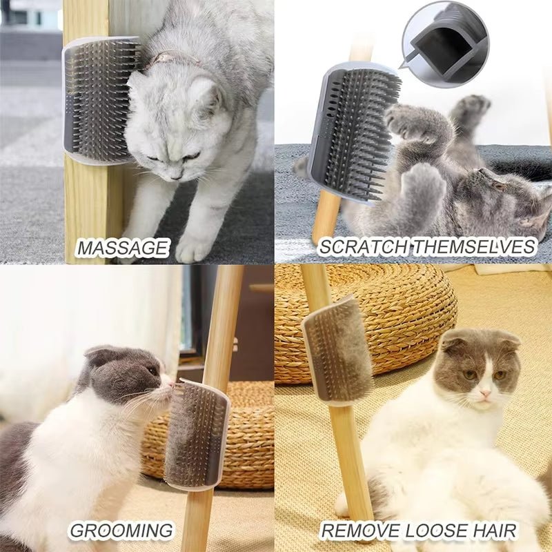Self - Grooming Cat Corner Brush & Massage Station - Loyal Paws