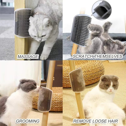 Self - Grooming Cat Corner Brush & Massage Station - Loyal Paws