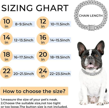 Best Adjustable Diamond & Rhinestone Pet Collar for Dogs & Cats - Loyal Paws